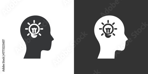 Broad insight icon. Solid glyph series icon