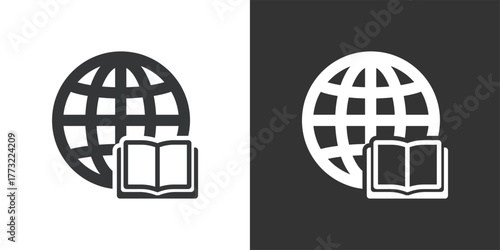 Global Knowledge icon. Solid glyph series icon