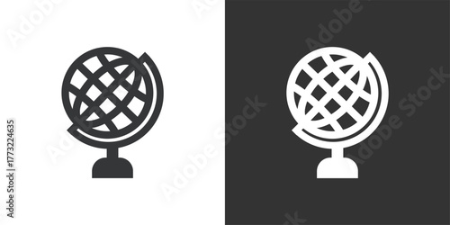 Globe icon. Solid glyph series icon