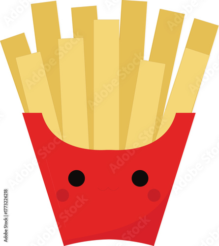 illustration of a cartoonish french fries