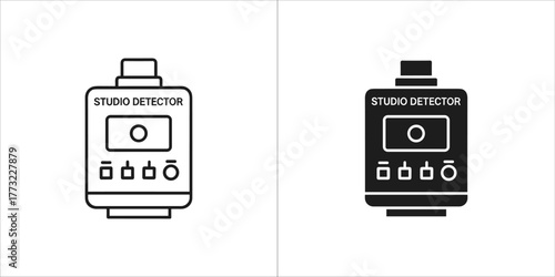 Studio detector icon, a device for measuring or sensing