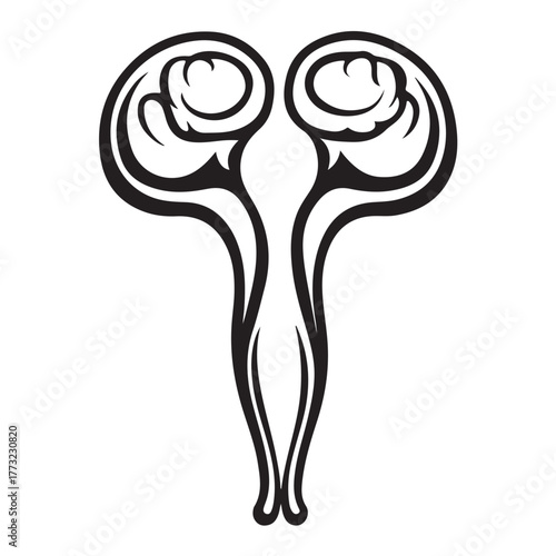 set Female reproductive icon. uterus symbol vaginal sign design illustration