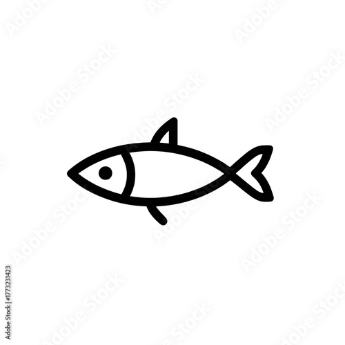 Minimalist Fish Symbol