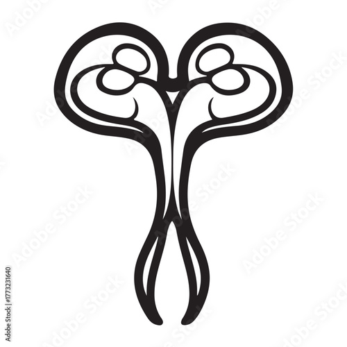 set Female reproductive icon. uterus symbol vaginal sign design illustration