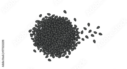 Black Sesame Seeds: A Pile of Healthy and Nutritious Seeds.