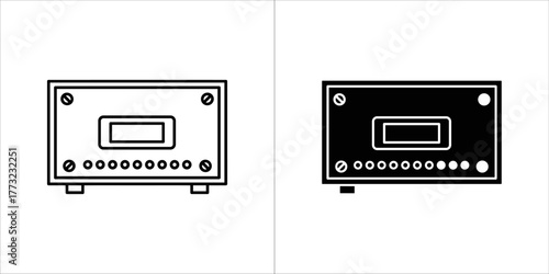Audio amplifier icon, sound equipment