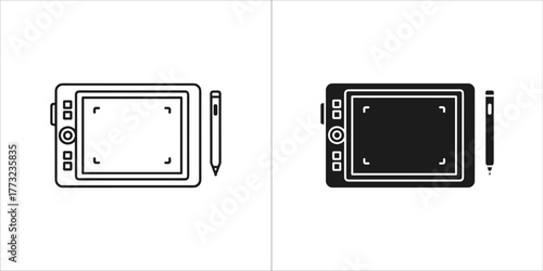Digital drawing tablet and stylus