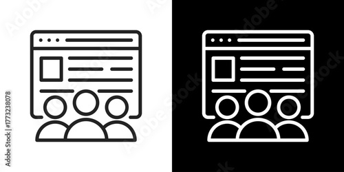 Visitor Icon Line Vector Illustration