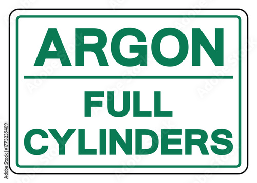 Argon Full Cylinders Symbol Sign ,Vector Illustration, Isolate On White Background Label.EPS10