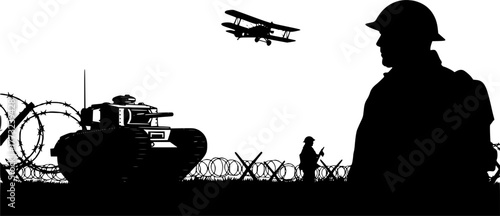 Fortress and army tank