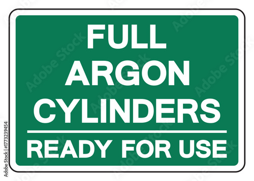 Full Argon Cylinders Ready For Use Symbol Sign ,Vector Illustration, Isolate On White Background Label.EPS10