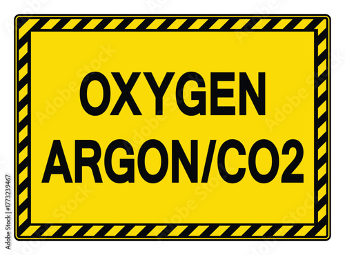 Oxygen Argon CO2 Symbol Sign ,Vector Illustration, Isolate On White Background Label.EPS10