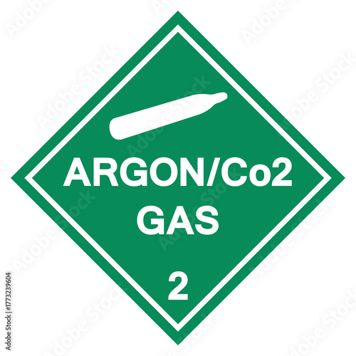 Argon Co2 Gas Symbol Sign ,Vector Illustration, Isolate On White Background Label.EPS10