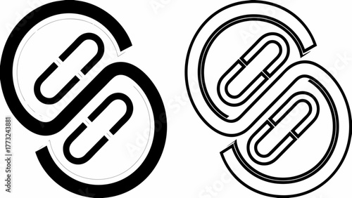 Modern capsule logo concept for pharmaceutical or health business, sleek vector design, minimal style