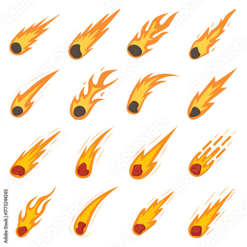 Falling Asteroid Illustration