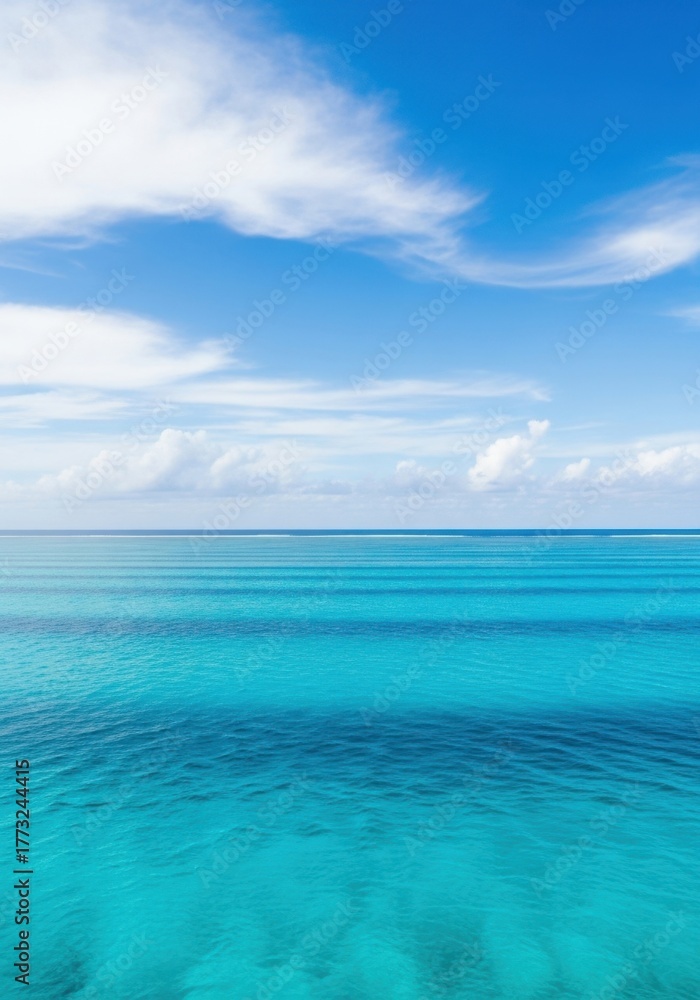 Fototapeta premium Two-Tone Ocean and Blue Sky