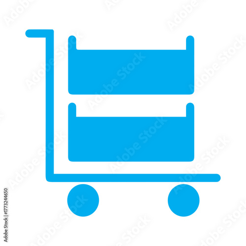 Logistics trolley icon