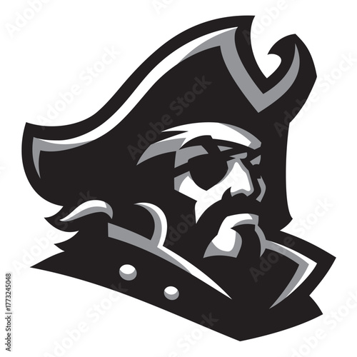 PIRATE, MASCOT, RAIDER, SPORTS LOGO