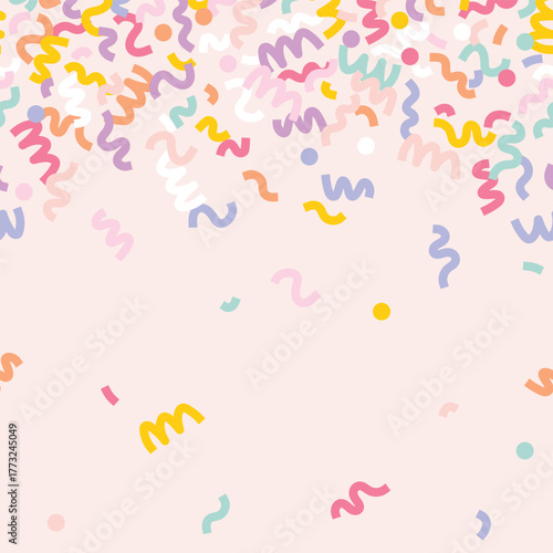 CONFETTI candy curly sweet pastel sparkle frame background template random scattering sprinkle element decorative pretty wallpaper