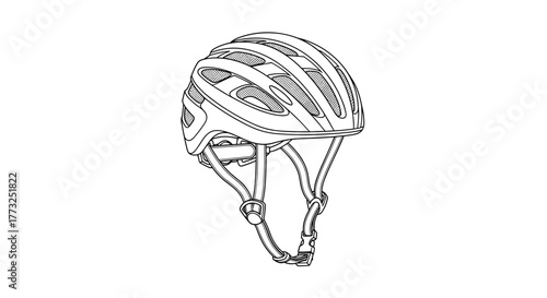 Illustration of a bicycle helmet