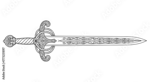 Illustration of an ornate sword