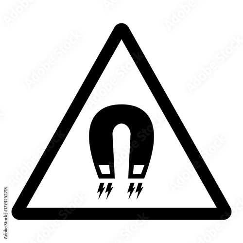 Magnetic Field Symbol Sign,Vector Illustration, Isolated On White Background Label. EPS10