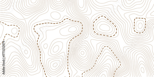 Abstract design with Seamless pattern with lines Topographic map. geographic mountain relief. Retro topographic map. geographic contour map paper texture.