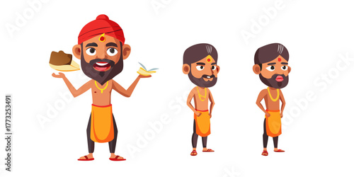 Indian man cartoon character. moral stories for the best cartoon character. the character best for your animation videos