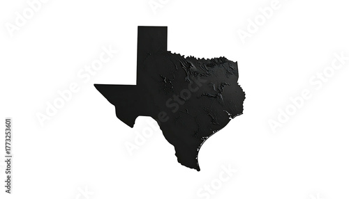 Dark Texas state outline with subtle texture, black background