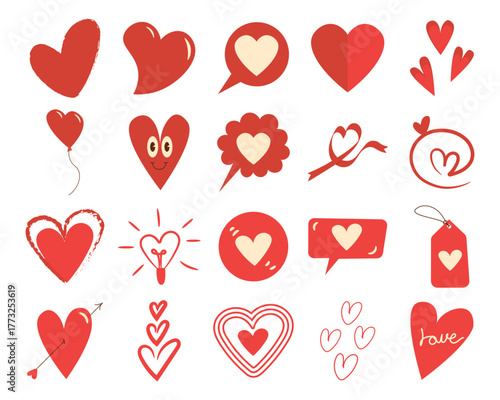 Red Heart Love Vector