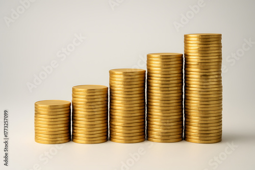 golden coins isolated