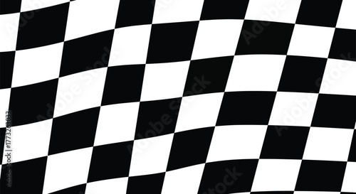 Race flag background. Checkered flag. Black and white checker. Finishing flag. Automotive graphics. Race motorsport concept.