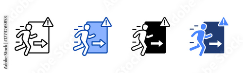 Preparedness icon set multiple style collection