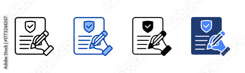Training icon set multiple style collection