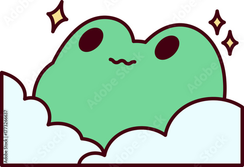 Cute Cartoon Frog Element