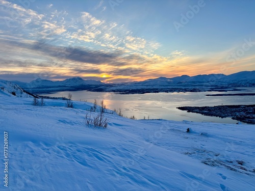 sunset in the mountains