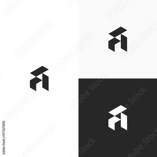 fi intial monogram vector icon illustration