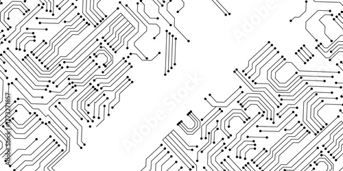 Circuit technology background with hi-tech digital data connection system and computer electronic design. 