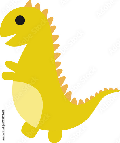 Colorful Cartoon Dinosaur Element