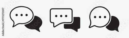 Speech Bubble Chat Icons Set