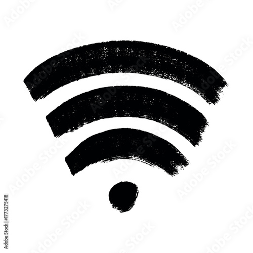 Hand drawn free wifi spot zone sign Public wi-fi area sign Wireless internet clipart in doodle style Single element for print, web, design, decor 3G, 4G, 5G, 6G, IoT