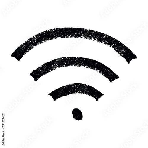 Hand drawn free wifi spot zone sign Public wi-fi area sign Wireless internet clipart in doodle style Single element for print, web, design, decor 3G, 4G, 5G, 6G, IoT