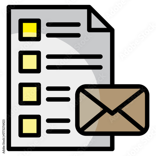 Email List  Icon Element For Design
