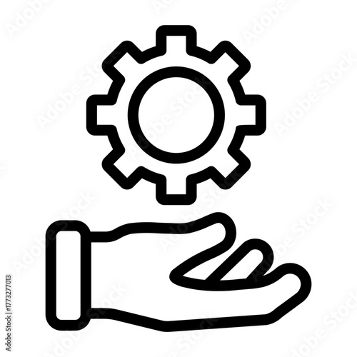 Service Vector Line Icon, Sopport Icons Collection, Maintenance silhouette.