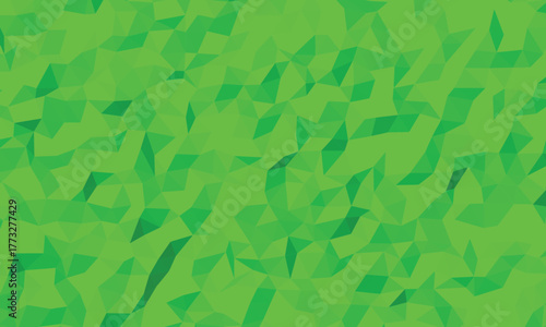Abstract low poly polygonal texture background in vivid neon green color for modern design isolated on white background