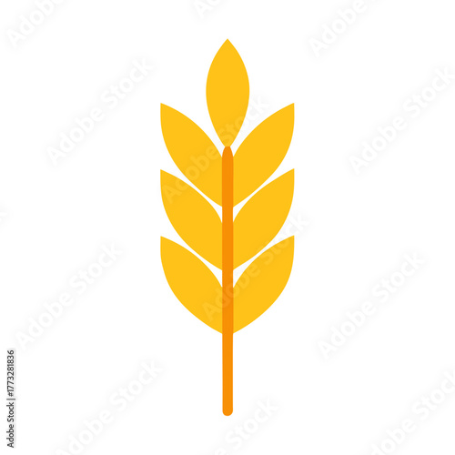 golden feather isolated on white background