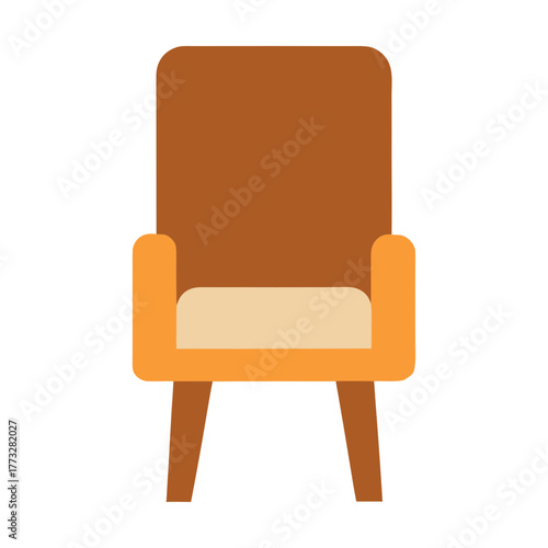 armchair isolated on white background