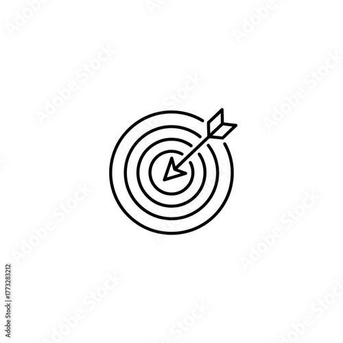 Arrow hitting the bullseye target