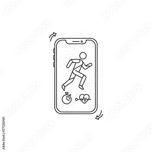 Fitness app displays runner data