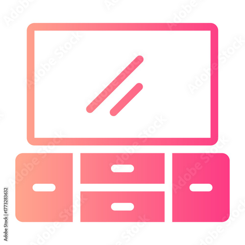tv stand gradient icon
